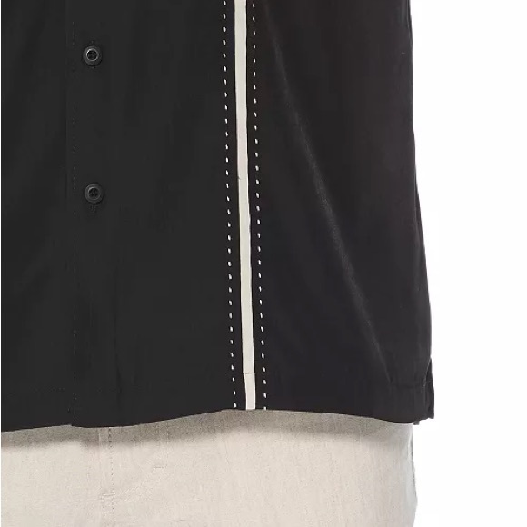 Cubavera Men’s Short Sleeve Button Down Shirt Black Stripe 2XLT Big & Tall NWT - Picture 4 of 14